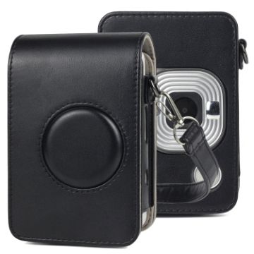 Picture of Full Body Camera Retro PU Leather Case Bag with Strap for FUJIFILM instax mini Liplay (Black)